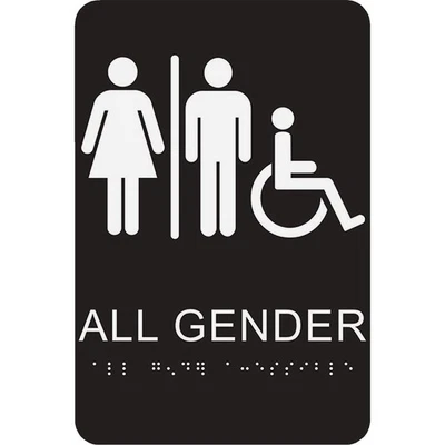 Hy-Ko Braille All Gender Sign DB-22 Hy-Ko DB-22 029069201623 Plastic - Image 1 of 2