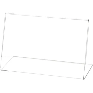Plymor Clear Acrylic Sign Display / Literature Holder (Angled), 5.5" W x 3.5" H - Picture 1 of 1