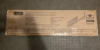 Riel de cama para niños pequeños Sorrel Furniture 148 blanco convierte cuna en cama para niños pequeños Foto 1 de 4