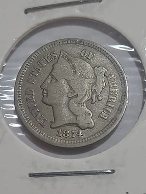1874 Three Cent Nickel - Image 1 of 2