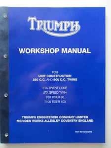 TRIUMPH 3TA 5TA T90 T100S T100T T100 TIGER REPAIR WORKSHOP MANUAL BOOK 1963-73 - Picture 1 of 1