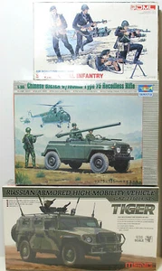 1:35 Model Lot Russian Gaz-233014 STS Tiger + Chinese BJ212A + DML Soviet Naval  - Picture 1 of 7
