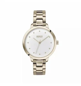 Brand New Hugo Ladies 'Achieve' Round White Dial Rose Bracelet Watch 1540037 - Picture 1 of 4
