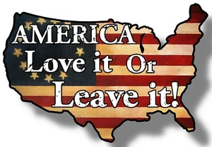Betsy Ross Flag, America Love it or Leave it, Sticker Decal Truck car Window - Picture 1 of 2