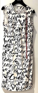 Top Joseph Ribkoff 38 Damen Kleid,Sommer, graffiti, weiß / schwarz, rot, wie neu - Bild 1 von 5