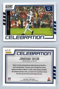 Jonathan Taylor #C-JT Score NFL 2022 Panini American Football Celebration Card - Picture 1 of 1