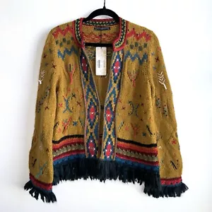 Peruvian Connection Laramie Knit Jacket Size XS Baby Alpaca Blend Cardigan NWT - Picture 1 of 12