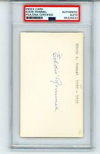 Eddie Rommel Vintage Signed Autographed 3x5 index card PSA/DNA slabbed auto