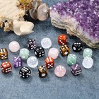 15mm Cube Crystal Lucky Dice Carved Gemstone Six Sided Dice Games Accessories