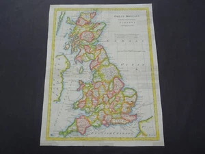 Antica mappa di Inghilterra, Scozia e Galles di John Cary 1790 - Foto 1 di 6