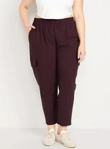 Old Navy Women’s High-Waisted SleekTech Cargo Ankle Pants Boxwood Size 2X (Plus) - Picture 1 of 4