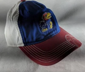 LZ Adidas Adult One Size Fits All Kansas Jayhawks NCAA Baseball Hat Cap NEW D126 - Picture 1 of 4