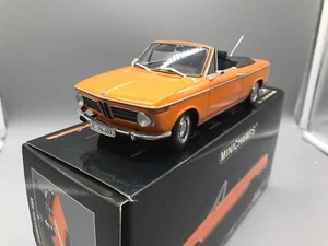 Modelli auto 1:18 minichamps BMW 1600 Cabriolet 1967 arancione con IMBALLO ORIGINALE - Foto 1 di 8