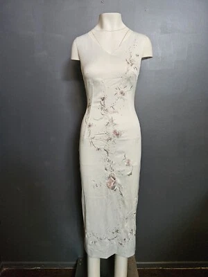 💥IMPRESIONANTE VESTIDO DE CÓCTEL MANDALAY Y2K Noche Adornado Cuentas BLANCO 6 Foto 1 de 4