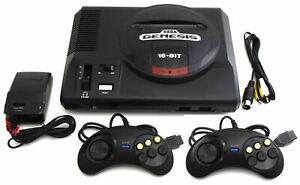 2-CONTROLLERS Original SEGA GENESIS Console MK-1601 Video Game System 1st Model