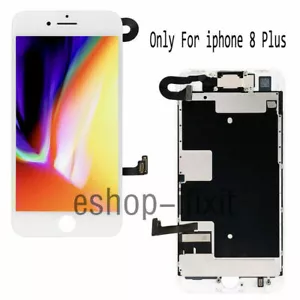 White For iPhone 8 Plus Complete LCD Digitizer Touch Screen Replacement + Camera - Picture 1 of 4
