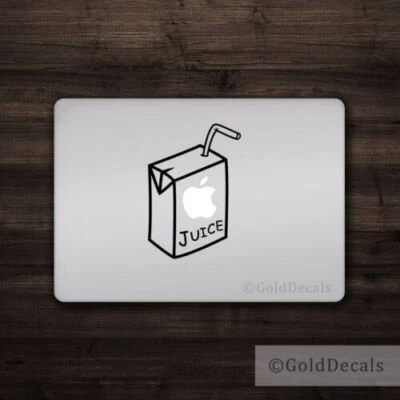 Apple Juice Box - Mac Apple Logo Cover Laptop Vinyl Decal Sticker Macbook Funny - Image 1 of 2