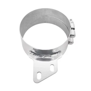 7" Stainless Steel Butt Joint Exhaust Clamp Angled Bracket - Picture 1 of 2