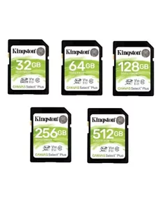 Kingston Canvas Select Plus U1 UHS-I C10 32GB - 512GB SD Card Memory Card - Picture 1 of 8