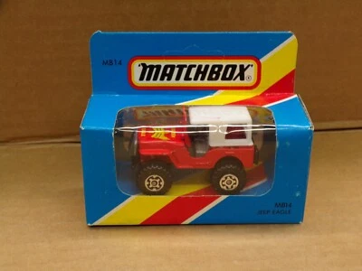 VINTAGE MATCHBOX SUPERFAST MB14 4X4 JEEP CJ - GOLDEN EAGLE - MINT IN OPEN BOX ! - Image 1 of 4