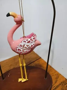 EXQUISITE HIGH-END BEAUTIFUL FLAMINGO CHRISTMAS ORNAMENT - Picture 1 of 4