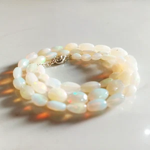 Natural Fire Opal Ethiopian Opal Beads Gemstone Opal Nuggets Handmade Necklace - Bild 1 von 5