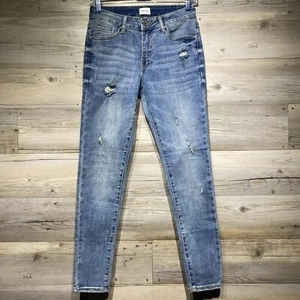 Special A Jeans Size 5 W26 L28 Ankle Skinny Stretch Distressed Mid-Rise Blue - Picture 1 of 11