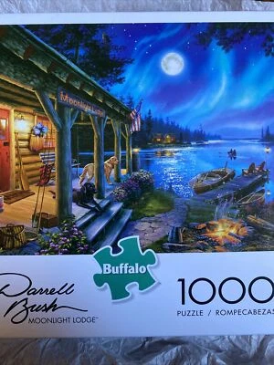 Rompecabezas Buffalo Games - Darrell Bush - Moonlight Lodge - 1000 piezas Foto 1 de 4