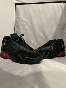 Nike Air Jordan 14 Retro 2018 Last Shot Black Red Größe 6,5 GS - Bild 1 von 8