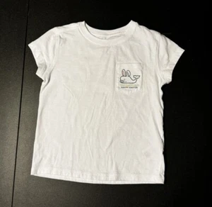 Vineyard Vines Girls White Short Sleeve T Shirt XS Easter Bunny Never Worn - Picture 1 of 2