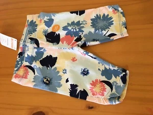 NWT Gymboree White Blue Flowers Capri Leggings Toddler Girls Outlet 12-18M, 3T - Picture 1 of 1