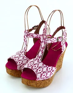 Sandalette Gr. 40 Fuchsia Damen Sommerliche Freizeit-Schuhe RPW - Bild 1 von 1