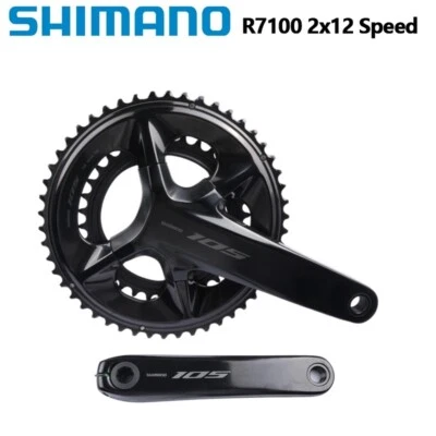 Brand New Shimano 105 FC-R7100 Road Bike Double Crankset 2x12-24 Speed - Image 1 of 4