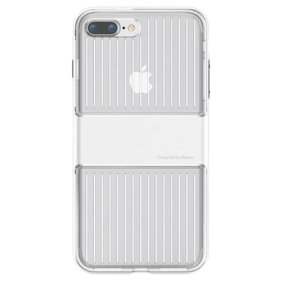 Funda de Moda Baseus para iPhone 6 6S 7 8 Plus Blanca Transparente Impacto Cubierta Antigolpes Foto 1 de 4