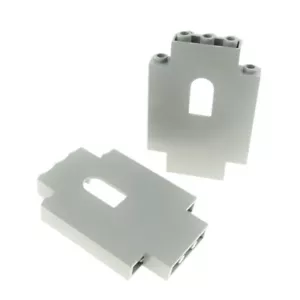 2x Lego Wall Part B-Ware Used 2x5x6 Light Gray Wall Window Castle 4444 - Picture 1 of 1