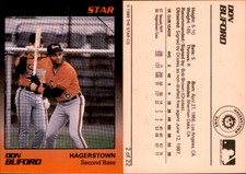 Don Buford Jr. 1989 Star Hagerstown Suns #2 Card *AutographDen*
