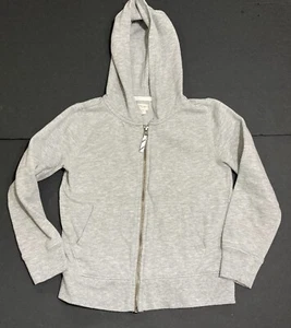 Girl's Crewcuts Gray Hoodie Full Zip Sweatshirt Size 6-7 EUC - Picture 1 of 3