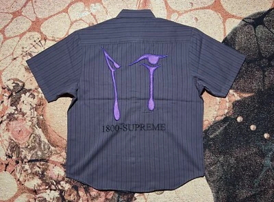 Camisa de Trabajo Supreme AOI Eyes S/S Rayas Talla Mediana Nueva Foto 1 de 4