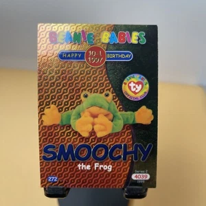 TY Beanie Babies BBOC Card - Series 2 - Holo Prism #272 Smoochy The Frog - Picture 1 of 2