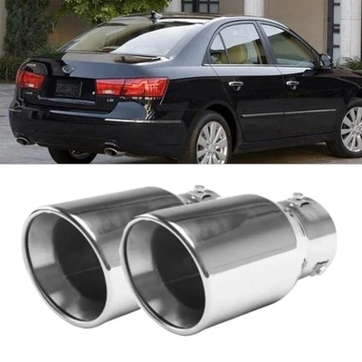 2X Car Exhaust Pipe Tip Rear Tail Throat Muffler For Hyundai Sonata Foto 1 de 4