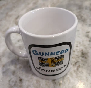 GUNNEBO JOHNSON BLOCK OLD LOGO COFFEE CUP - RARE VINTAGE OLD SCHOOL SALES SWAG - Picture 1 of 3