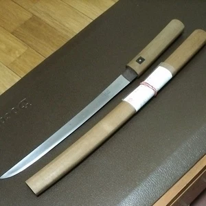 Wakizashi 脇差 “ Suketoshi ” 久留米住祐利 Japanese Real Sword 39.7 cm Shirasaya 白鞘 文久 - Picture 1 of 9