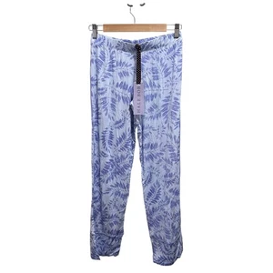 Hale Bob Womens Size S Purple Leaf Print Pajama Pants Loungewear Bamboo Spandex - Picture 1 of 8