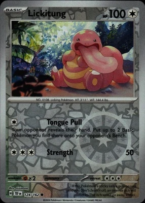 Lickitung Reverse Holofoil 124/162 Common SV05: Temporal Forces Near Mint - Image 1 of 2