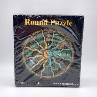 Doce Constelaciones 1000 Piezas Rompecabezas Redondo Astrología Zodiaco Horóscopo Signo de Nacimiento Foto 1 de 4