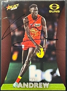 Signed Mac Andrew Gold Coast Suns Autograph on 2025 Select Card - Bild 1 von 1