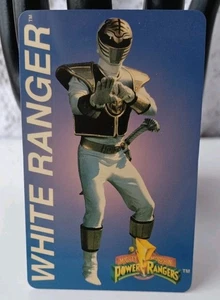 Tarjeta billetera de plástico Saban Mighty Morphin Power Rangers White Ranger 1994 de colección - Imagen 1 de 14