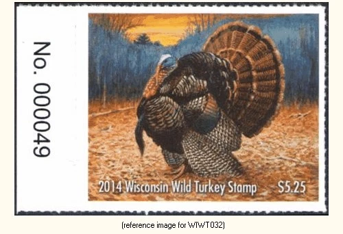 D2K Wisconsin Wild Turkey 2014 $5.25 w/#tab - Image 1 of 1