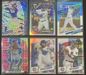6 Card Baseball Lot All Parallels Chicago Cubs Refractor , Fractal, Prizm & More - Picture 1 of 8