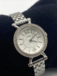 FOSSIL ES3893 All Stainless Steel Quartz Analog Damenuhr 6,75" neue Batterie - Bild 1 von 5